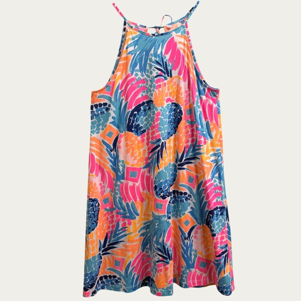 Lilly Pulitzer Margot Dress in Goombay Smashed Pineapple Colorful Preppy Small